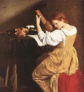 Orazio Gentileschi The Lute Player by Orazio Gentileschi. painting